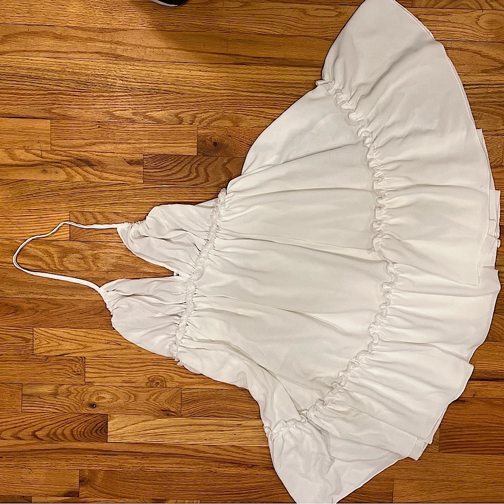 Elegant White Ruffled Dress